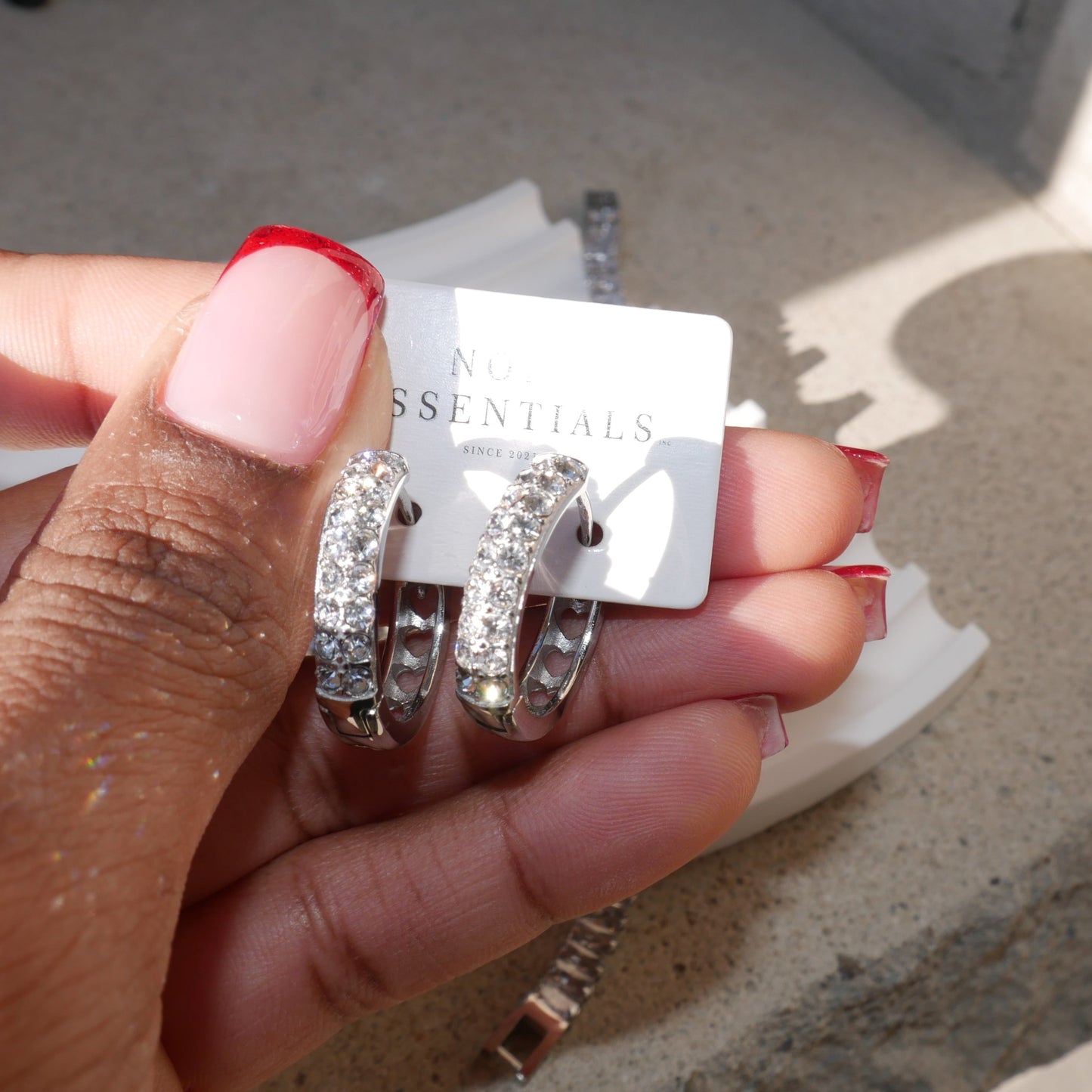 Crystal Heart Earrings