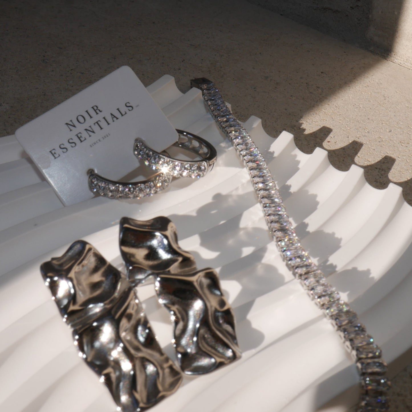 Crystal Heart Earrings