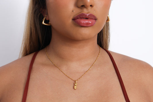 Gold Triangle Earrings