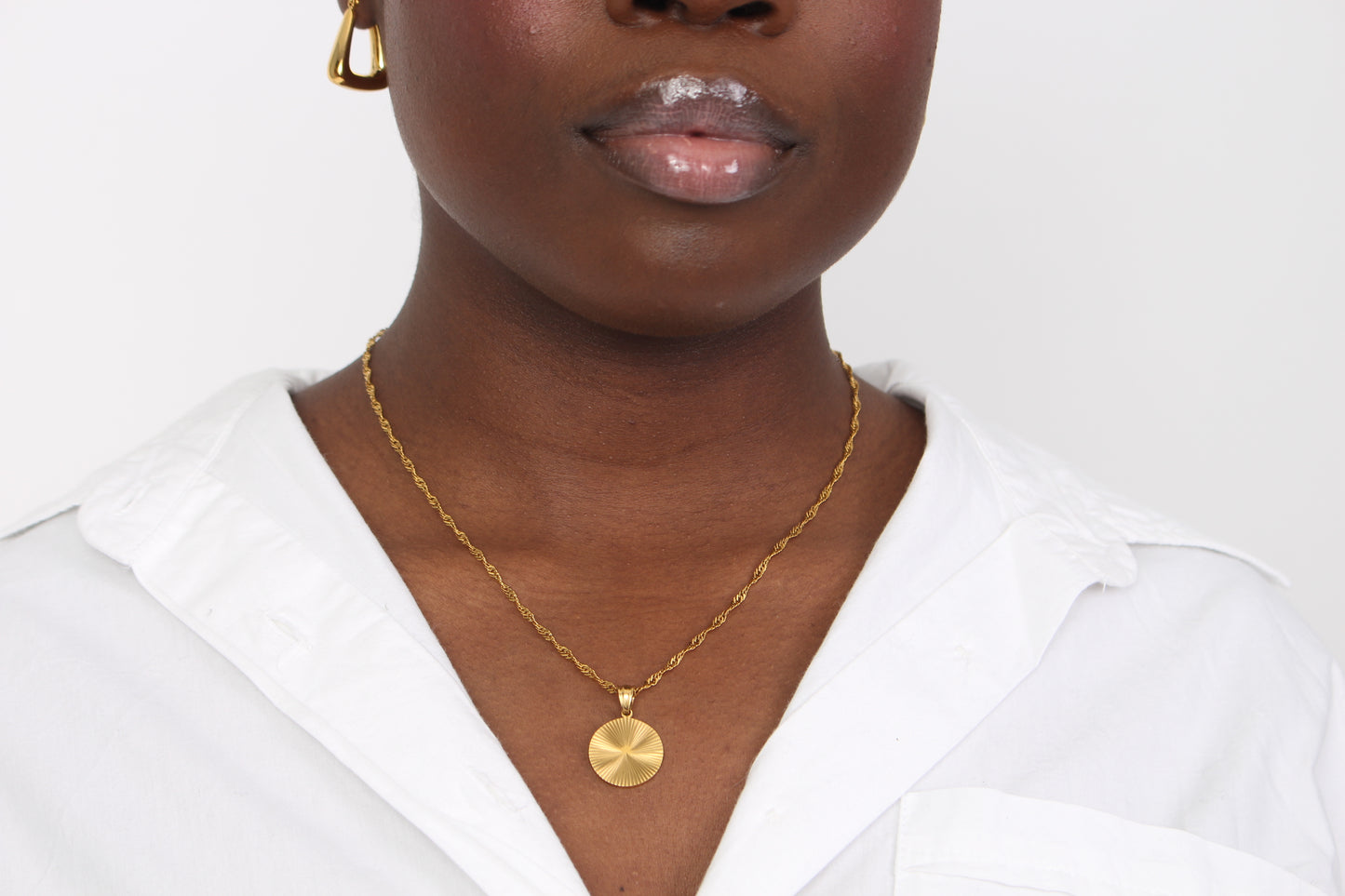 Gold Triangle Earrings