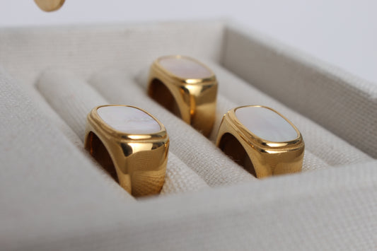 Gold Stone Statement Ring