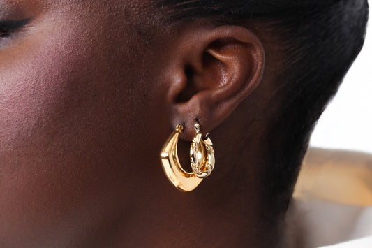Gold Geometric Shape Earring